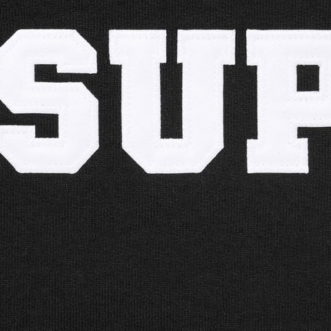 Supreme Collegiate Appliqué Zip Up Hooded Sweatshirt - Black