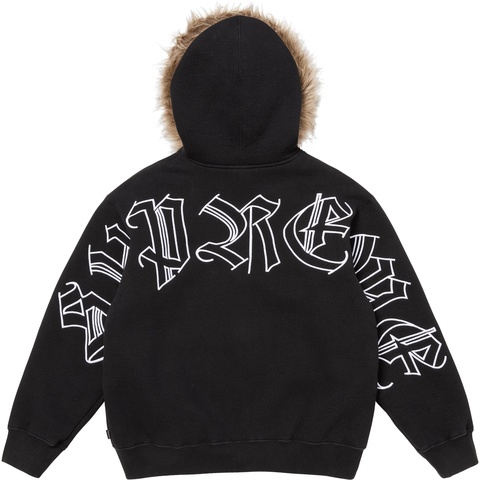 Faux Fur Zip Up Hooded Sweatshirt - Supreme