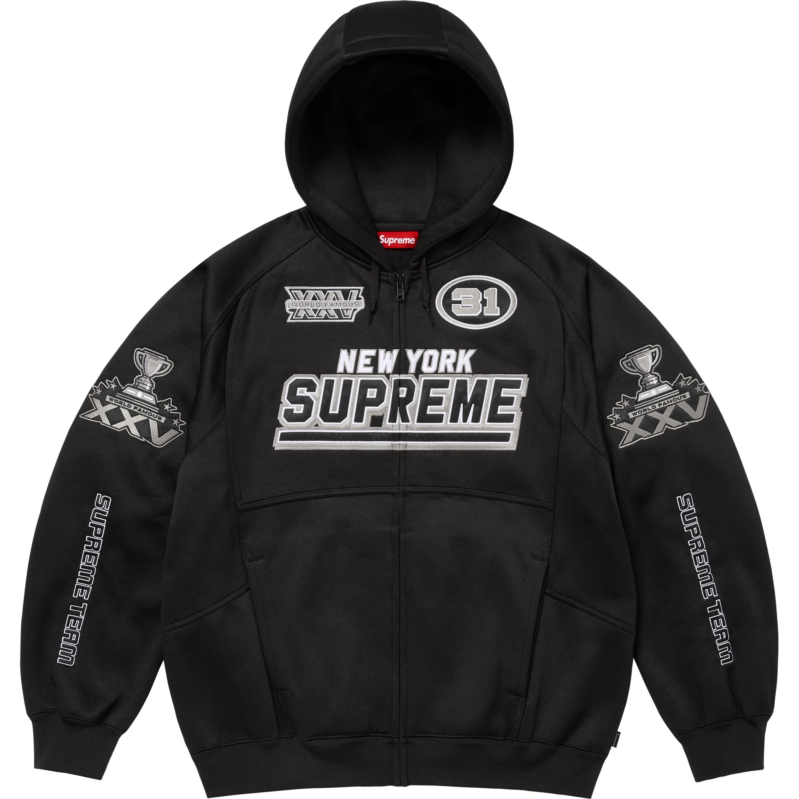 Supreme Football Zip Up Hooded Sweatshirt (FW25) - $198