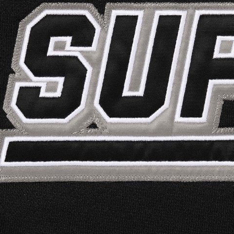 Supreme Football Zip Up Hooded Sweatshirt - Black
