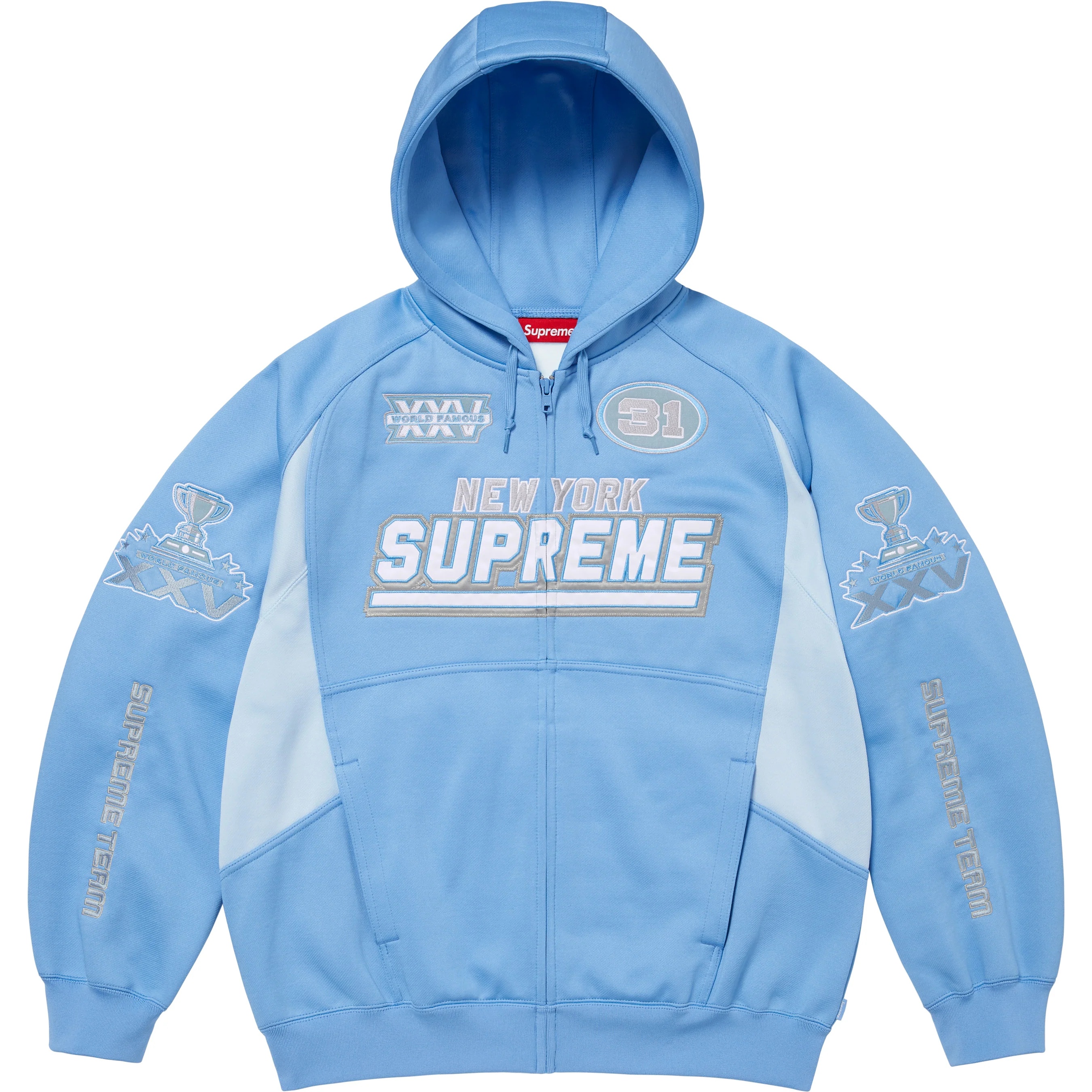 Supreme Football Zip Up Hooded Sweatshirt (FW25) - $198