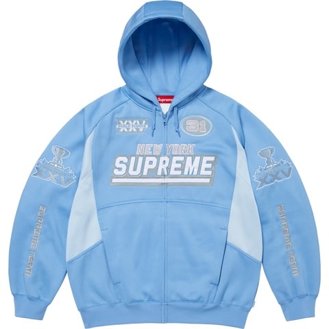 Football Zip Up Hooded Sweatshirt - Supreme