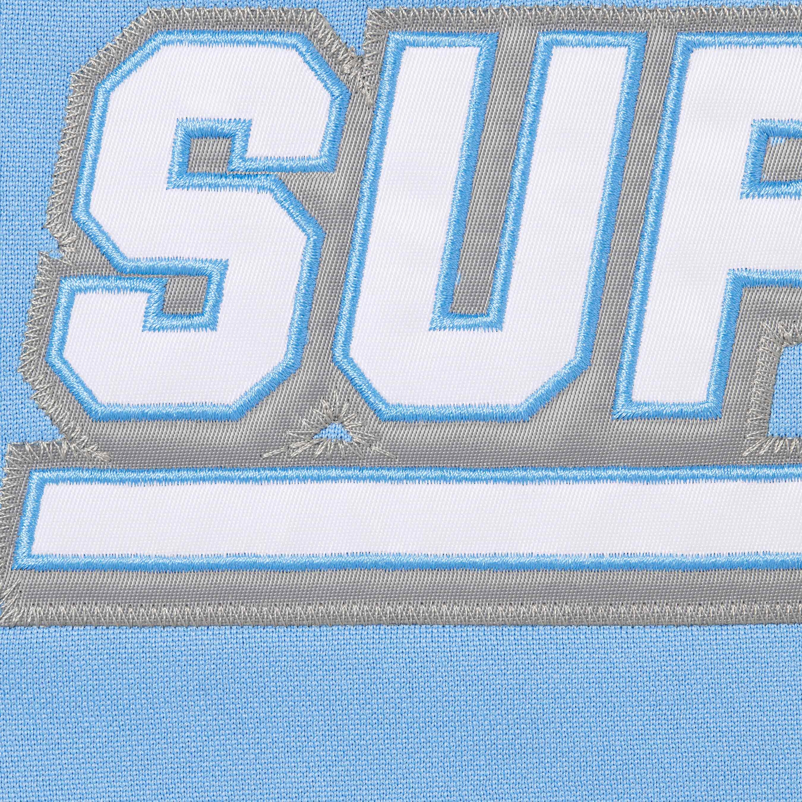 Supreme Football Zip Up Hooded Sweatshirt (FW25) - Light Blue - $198