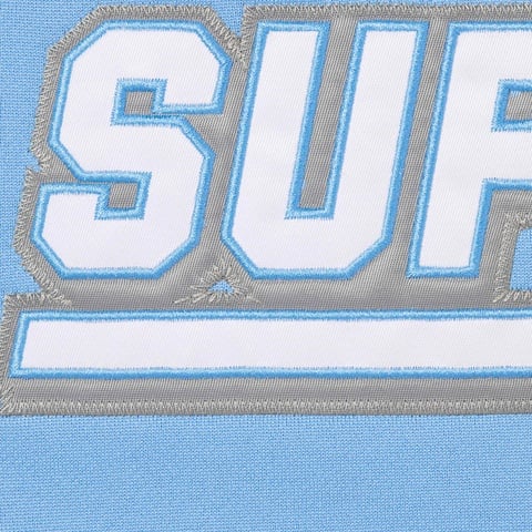 Supreme Football Zip Up Hooded Sweatshirt - Light Blue
