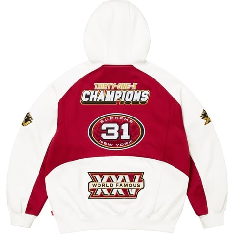 Football Zip Up Hooded Sweatshirt - Supreme
