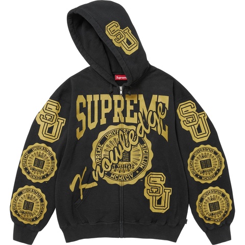 レ*ン様 Supreme Hooded Sweatshirt Knowledge Reigns Zip Up Hooded Sweatshirt - Supreme
