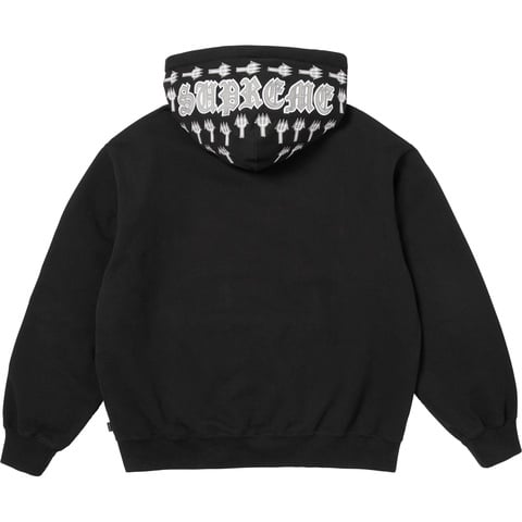 Supreme League Champs Zip Up Hooded Sweatshirt - Black