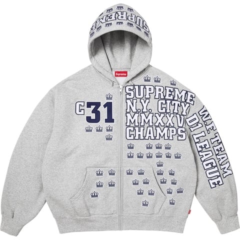 League Champs Zip Up Hooded Sweatshirt - Supreme