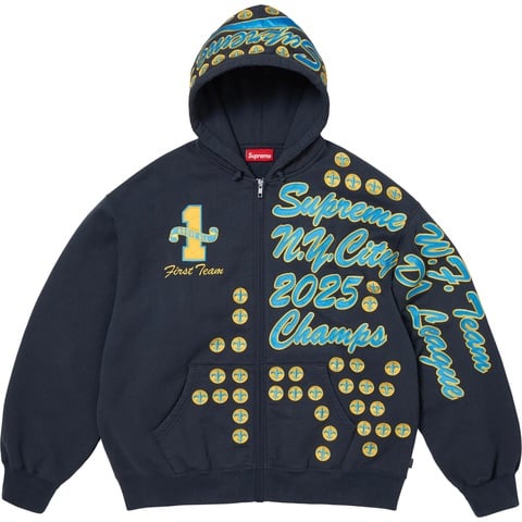 League Champs Zip Up Hooded Sweatshirt - Supreme