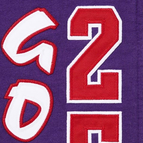 Supreme League Champs Zip Up Hooded Sweatshirt - Purple