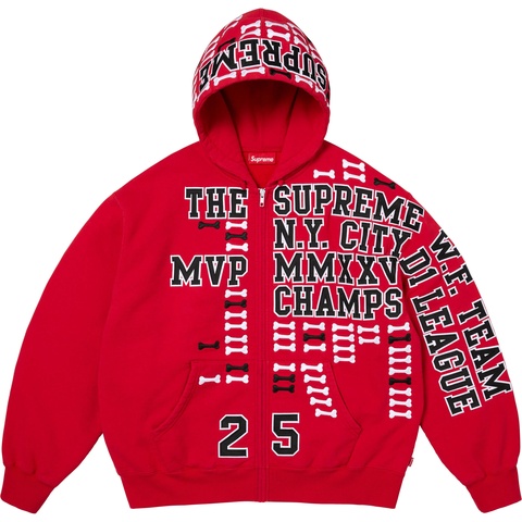 d*3様 Supreme League Champs Zip Up Hoodie Supreme League Champs Zip Up Hooded Sweatshirt Navy Men's - FW25 - US