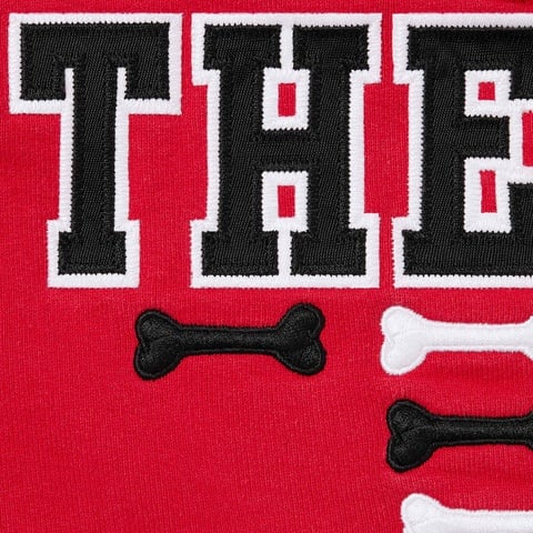 Supreme League Champs Zip Up Hooded Sweatshirt - Red