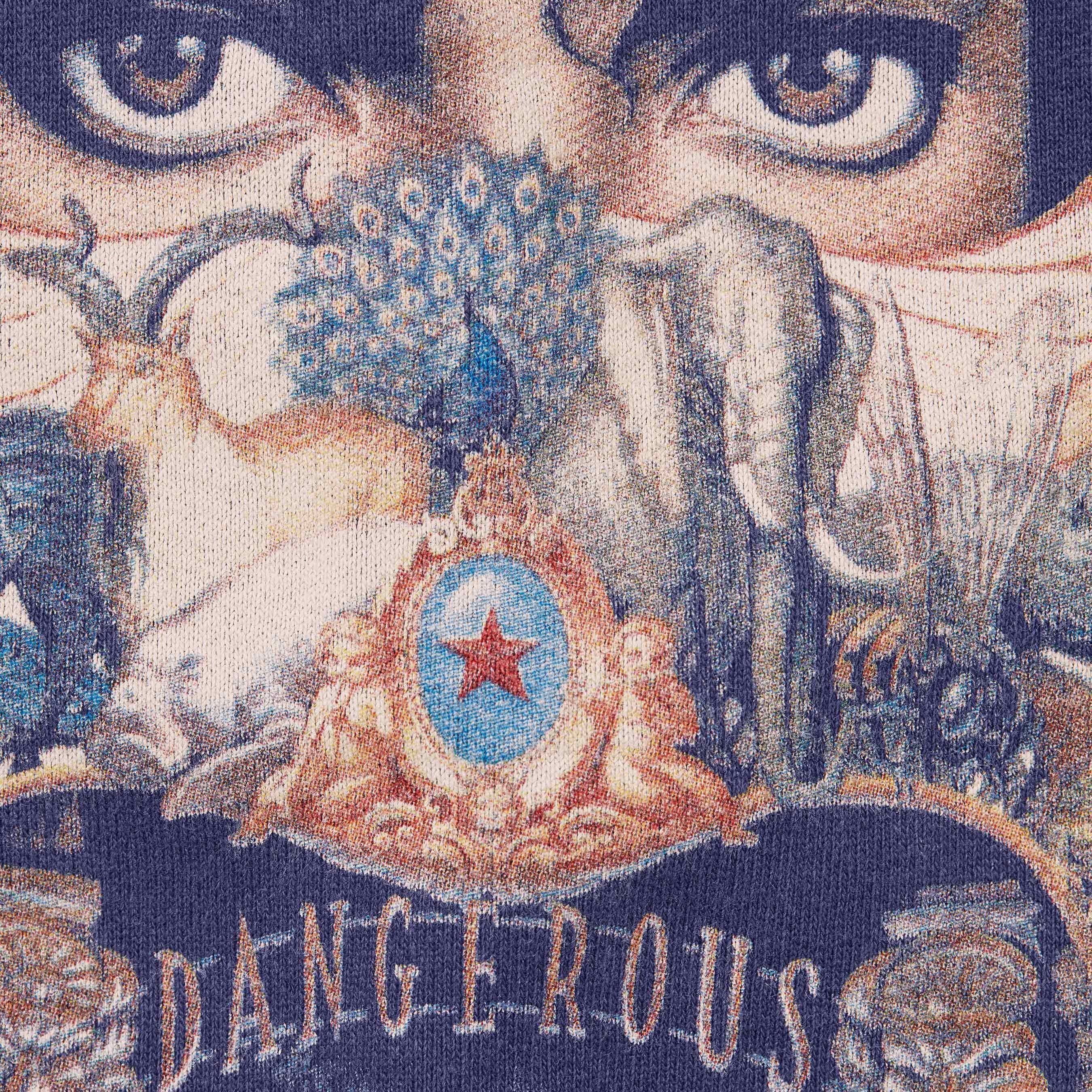 Supreme Michael Jackson Dangerous Zip Up Hooded Sweatshirt (FW25) - Washed Navy - $238