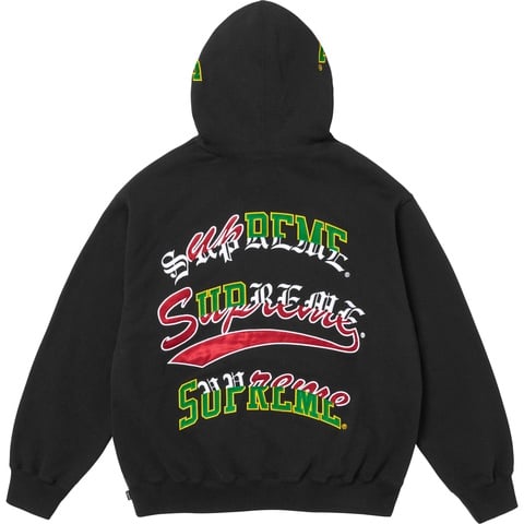 Supreme Multi Logos Hooded Sweatshirt - Black