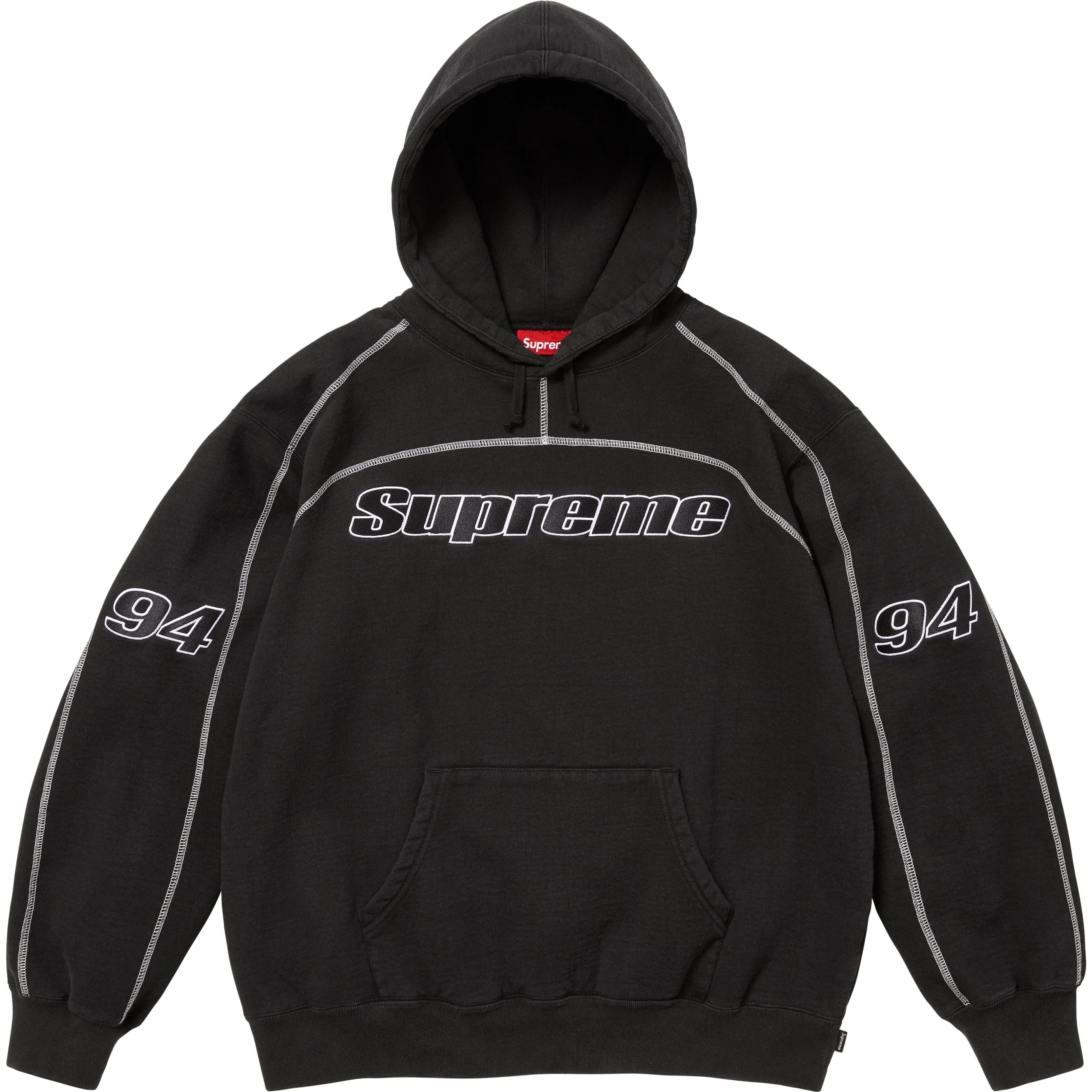 Supreme Overlock Hooded Sweatshirt (FW25) - $168
