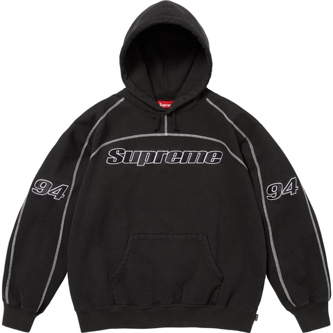 Supreme Overlock Hooded Sweatshirt - Black