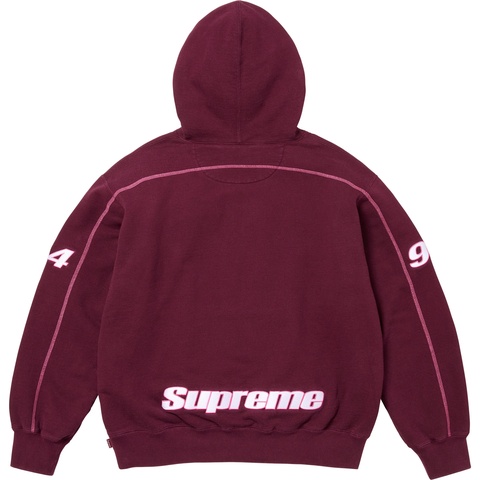 Supreme Overlock Hooded Sweatshirt - Burgundy