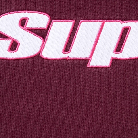 Supreme Overlock Hooded Sweatshirt - Burgundy