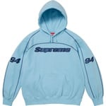 Supreme Overlock Hooded Sweatshirt (FW25) - Light Blue