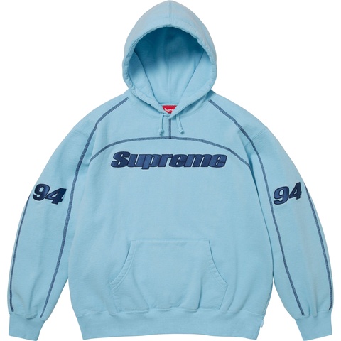Supreme Overlock Hooded Sweatshirt - Light Blue