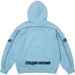 Supreme Overlock Hooded Sweatshirt (FW25) - Light Blue
