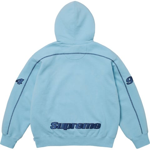 Supreme Overlock Hooded Sweatshirt - Light Blue