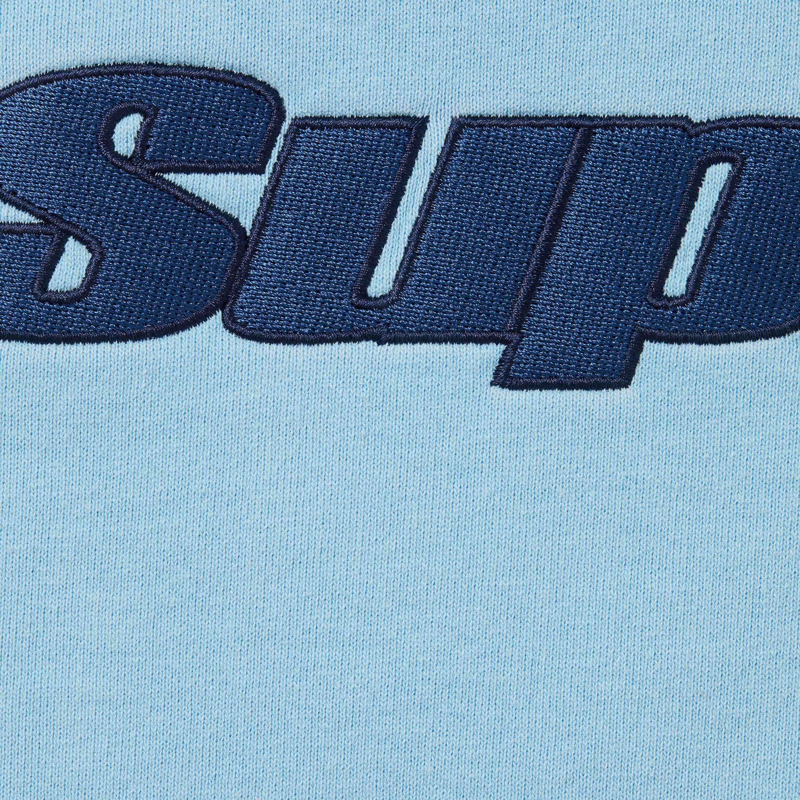 Supreme Overlock Hooded Sweatshirt (FW25) - Light Blue - $168