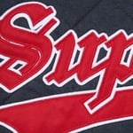 Supreme Quilted Zip Up Hooded Sweatshirt (FW25) - Navy