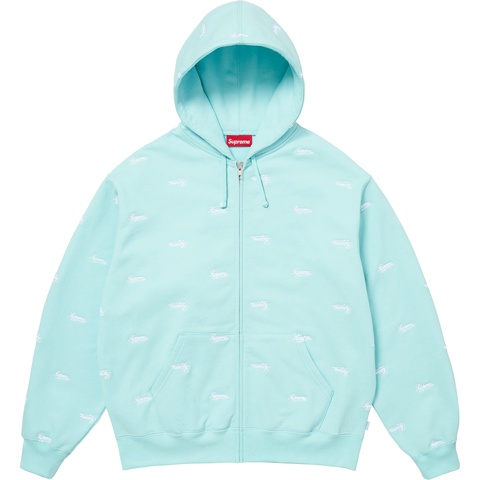 Repeat Script Zip Up Hooded Sweatshirt - Supreme