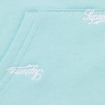 Supreme Repeat Script Zip Up Hooded Sweatshirt (FW25) - Aqua