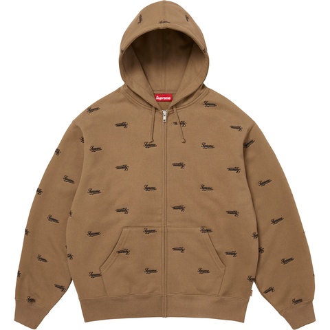 Repeat Script Zip Up Hooded Sweatshirt - Supreme
