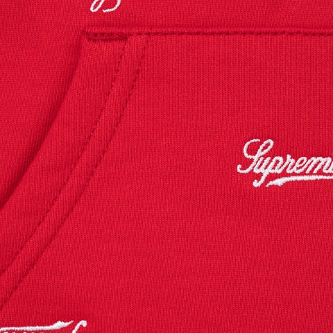 Repeat Script Zip Up Hooded Sweatshirt - SupremeCommunity