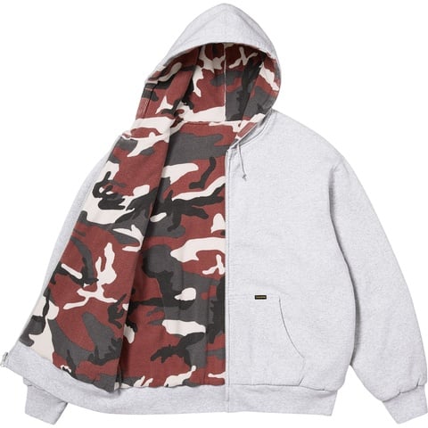 Reversible Work Zip Up Hooded Sweatshirt - Supreme
