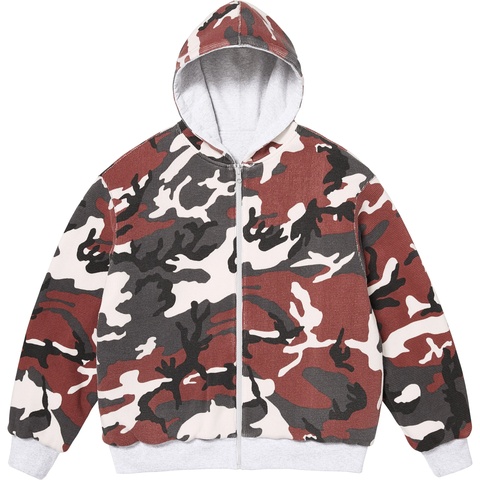 Reversible Work Zip Up Hooded Sweatshirt - Supreme