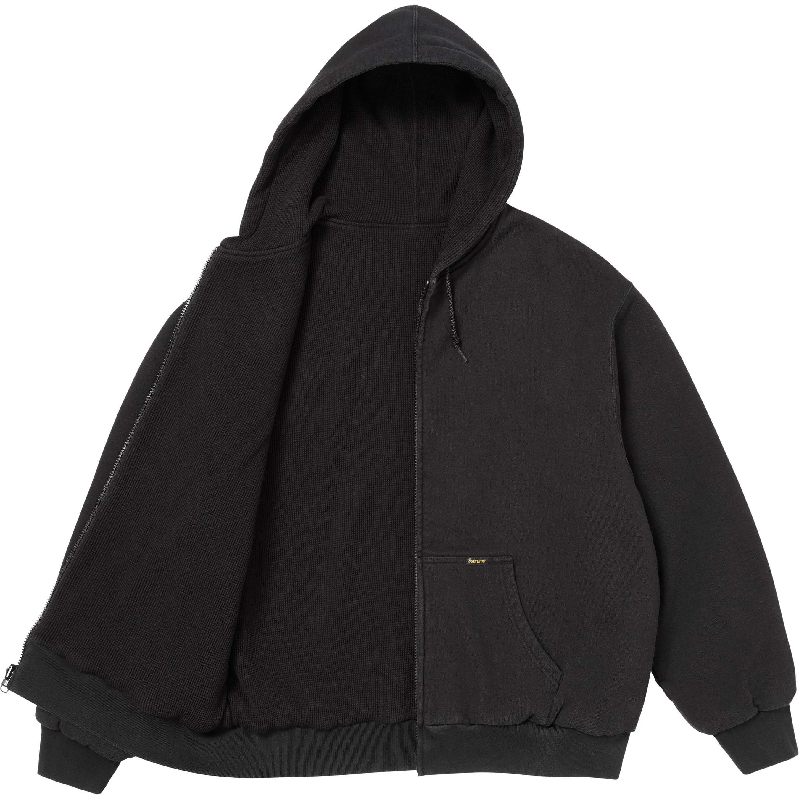 Supreme Reversible Work Zip Up Hooded Sweatshirt (FW25) - Black - $168