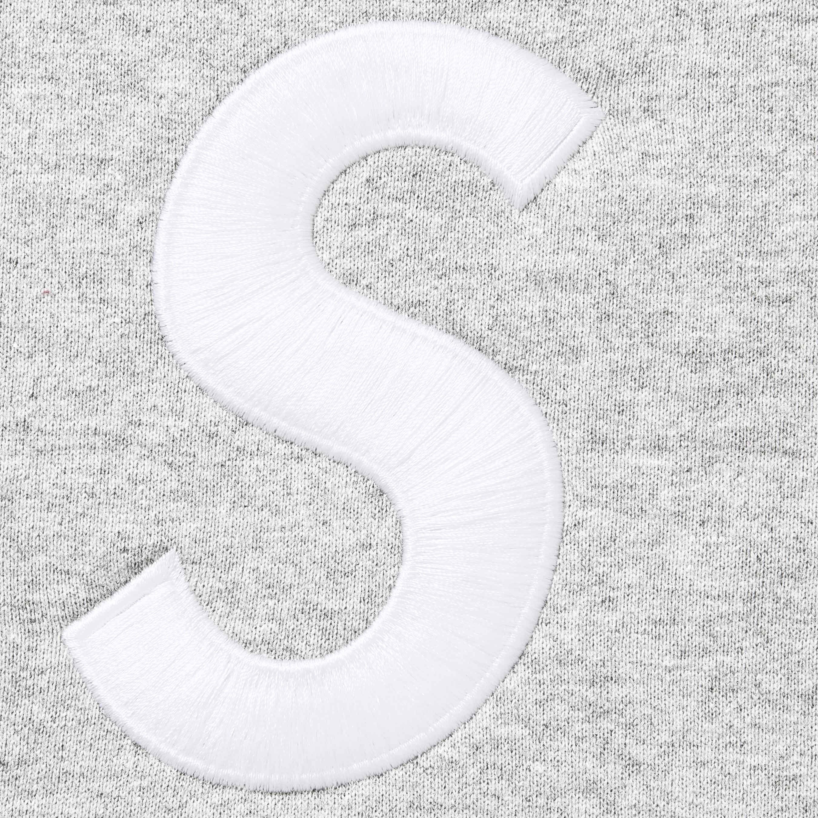 Supreme S Logo Zip Up Hooded Sweatshirt (FW25) - Heather Grey - $178