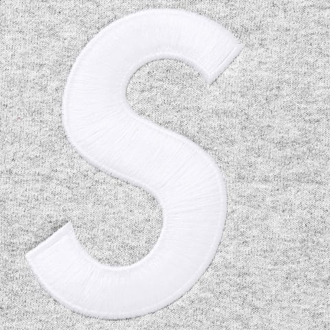 Supreme S Logo Zip Up Hooded Sweatshirt - Heather Grey