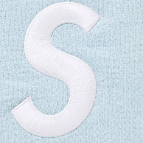 Supreme S Logo Zip Up Hooded Sweatshirt - Light Blue