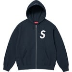 Supreme S Logo Zip Up Hooded Sweatshirt (FW25) - Navy