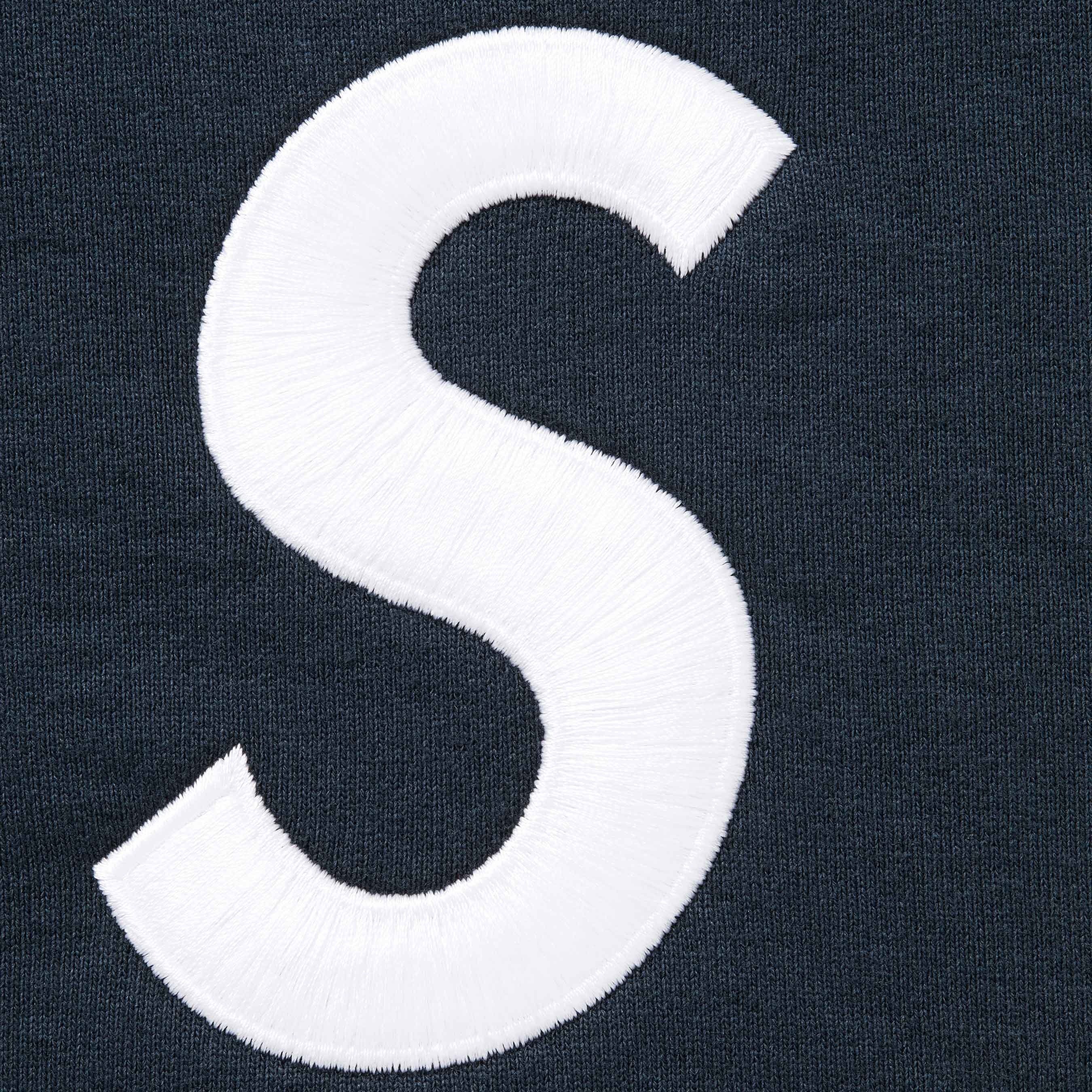 Supreme S Logo Zip Up Hooded Sweatshirt (FW25) - Navy - $178