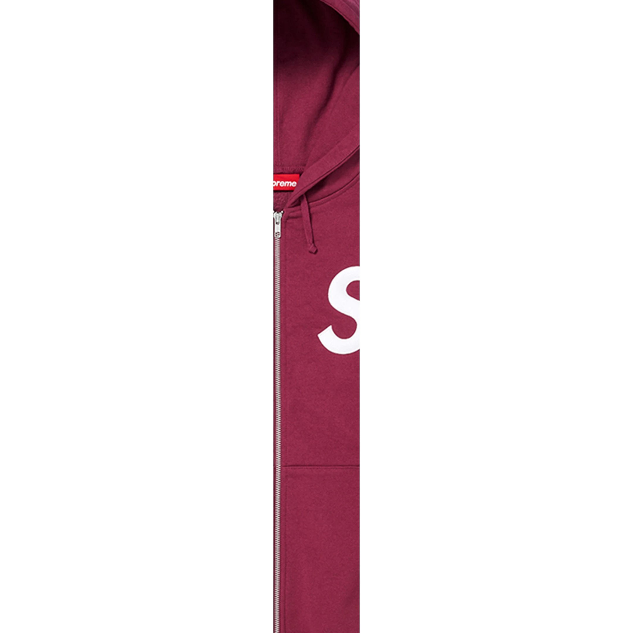 Supreme S Logo Zip Up Hooded Sweatshirt (FW25) - Raspberry - $178