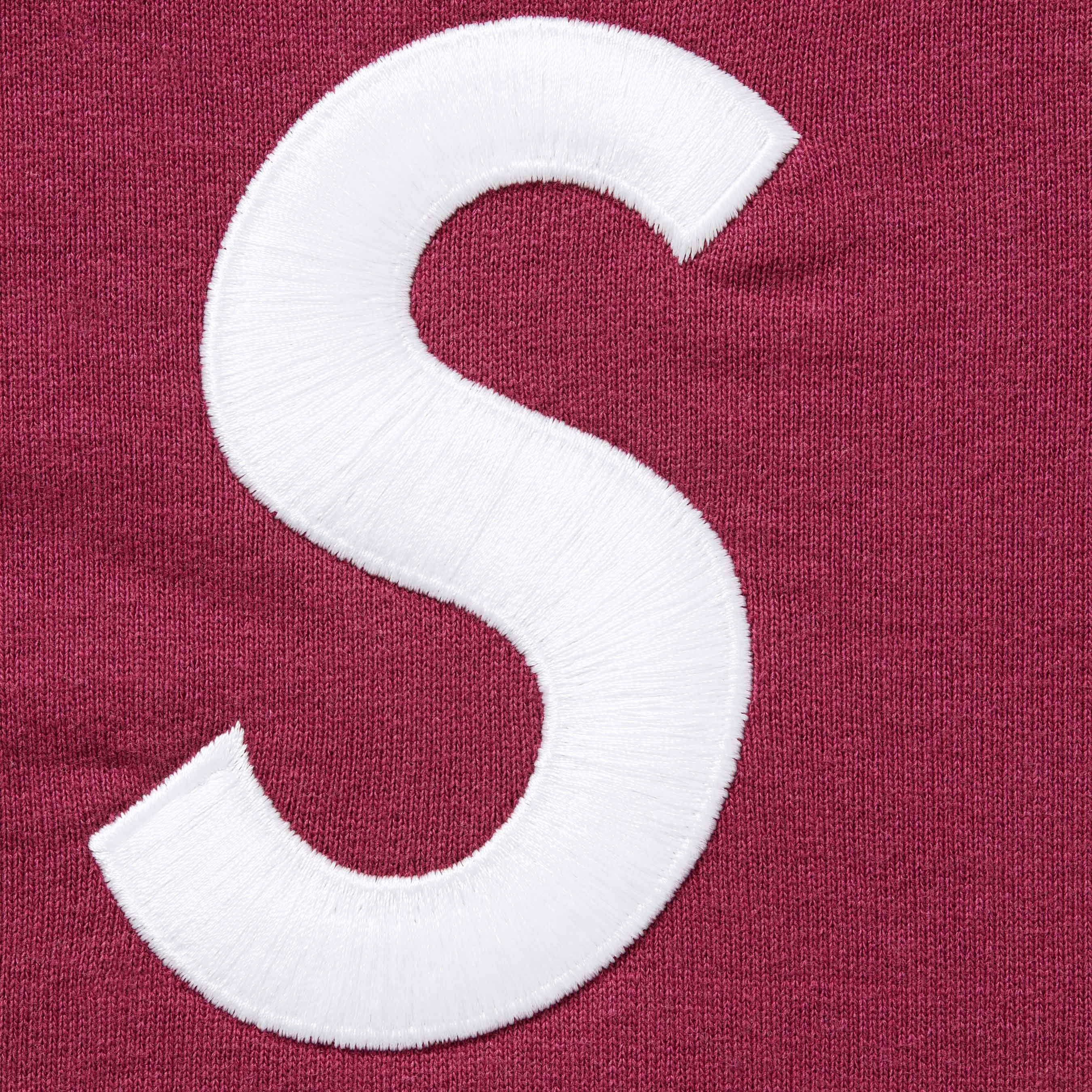 Supreme S Logo Zip Up Hooded Sweatshirt (FW25) - Raspberry - $178