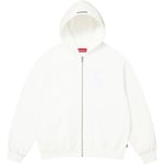 Supreme S Logo Zip Up Hooded Sweatshirt (FW25) - White
