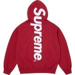Supreme Satin Appliqué Hooded Sweatshirt (FW25) - Dark Red