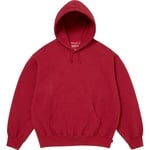 Supreme Satin Appliqué Hooded Sweatshirt (FW25) - Dark Red