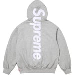 Supreme Satin Appliqué Hooded Sweatshirt (FW25) - Heather Grey