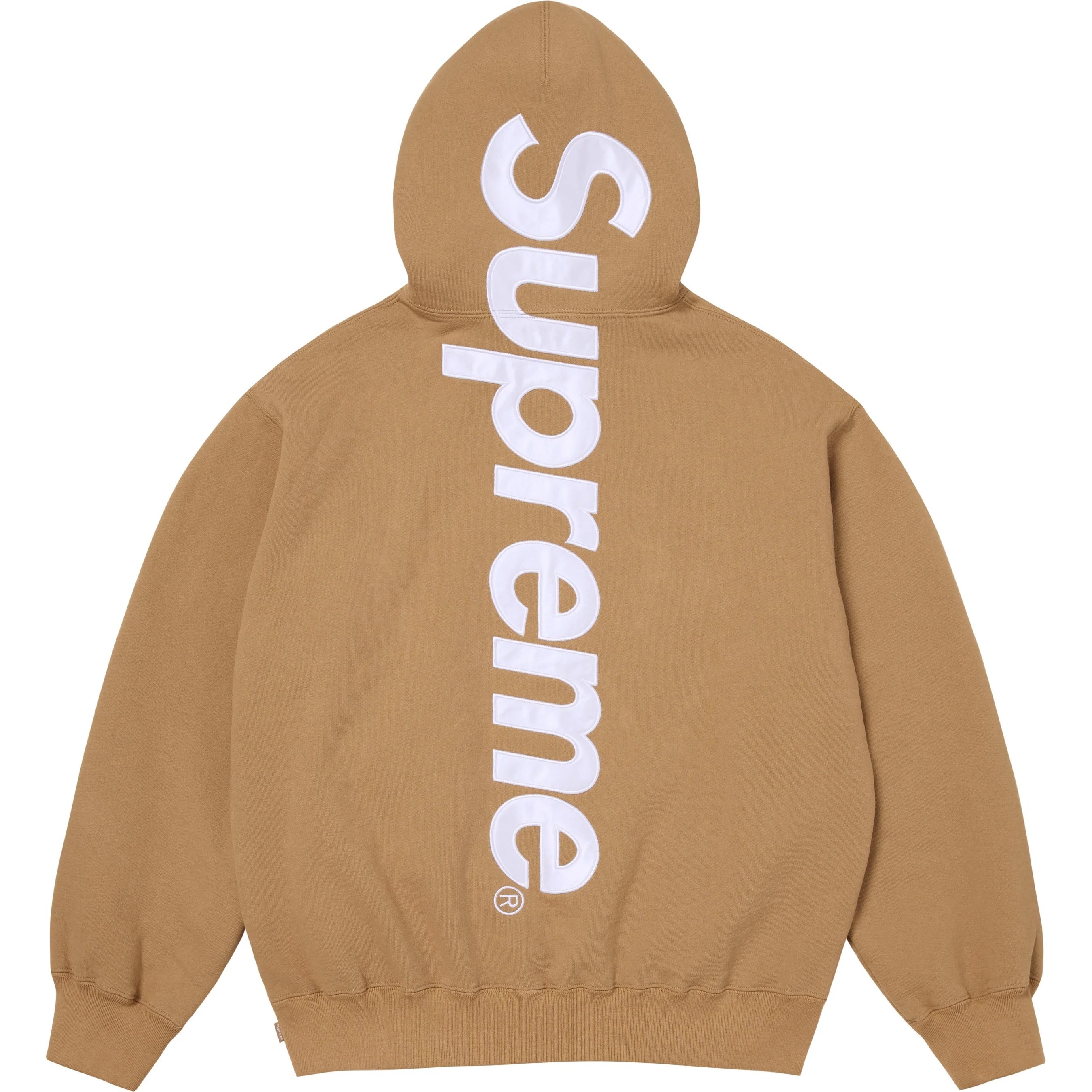 トップス supreme Satin Appliqu Hooded Sweatshirt Supreme Satin Appliqué Hooded Sweatshirt (FW25) Brown Men's