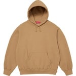 Supreme Satin Appliqué Hooded Sweatshirt (FW25) - Light Tan