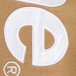 Supreme Satin Appliqué Hooded Sweatshirt (FW25) - Light Tan