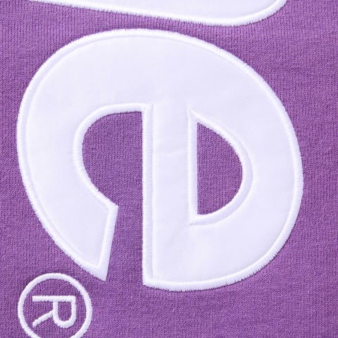 Supreme Satin Appliqué Hooded Sweatshirt - Violet